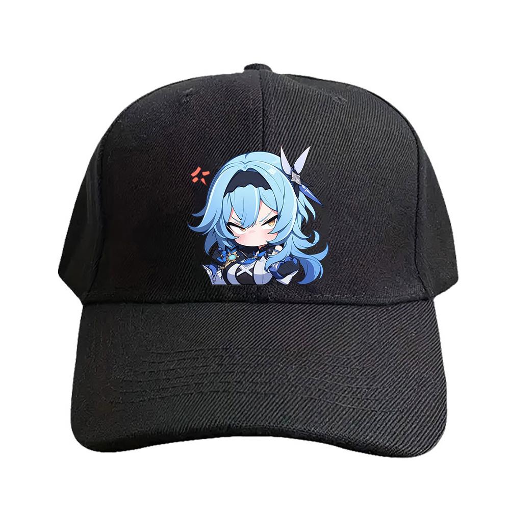 Eula Genshin Impact Chibi Kawaii Angry Waifu Cap Summer Woman Man Adult Casual Fashion Casual Adjustable Fishing Hat Sun Hat