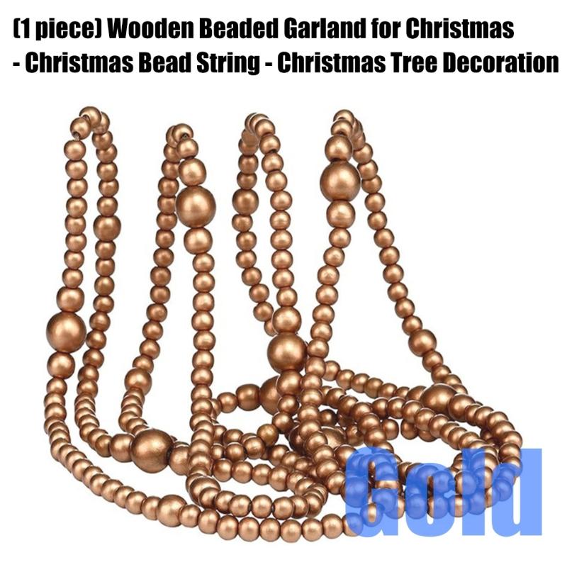 DIY Wooden Bead Garlands For Christmas Tree Decorations Family Crafting Activity Holiday Party Hanging Ornament