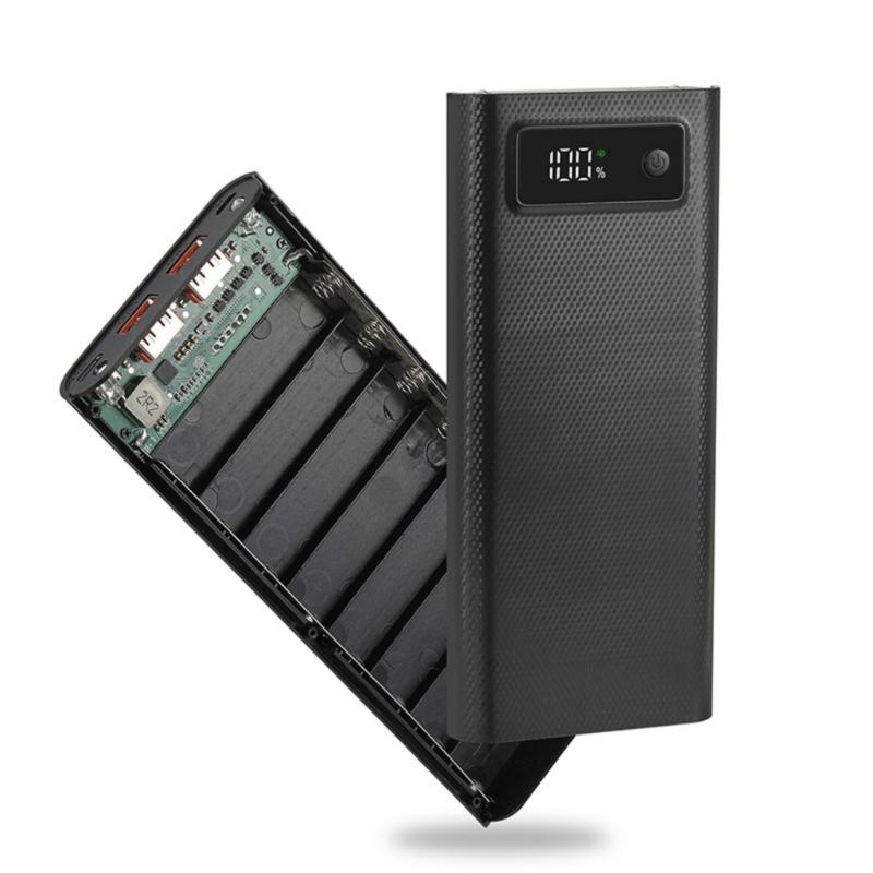 DIY 18650 Battery Pack Enclosure with Double USB Port Quick Charging Power Banks Case for Fast Charging Power Banks