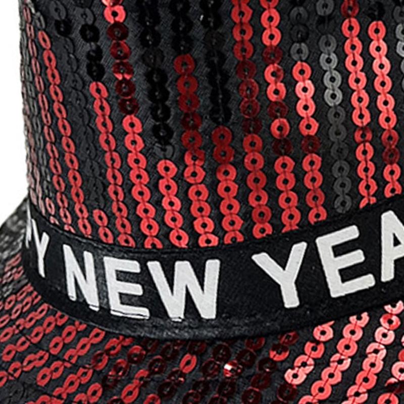 Sequined Oktoberfest Hat for Women Men New Year Eve Panama Hat Roll Brims Hat Cosplay Costume Adult Theme Party Accessory