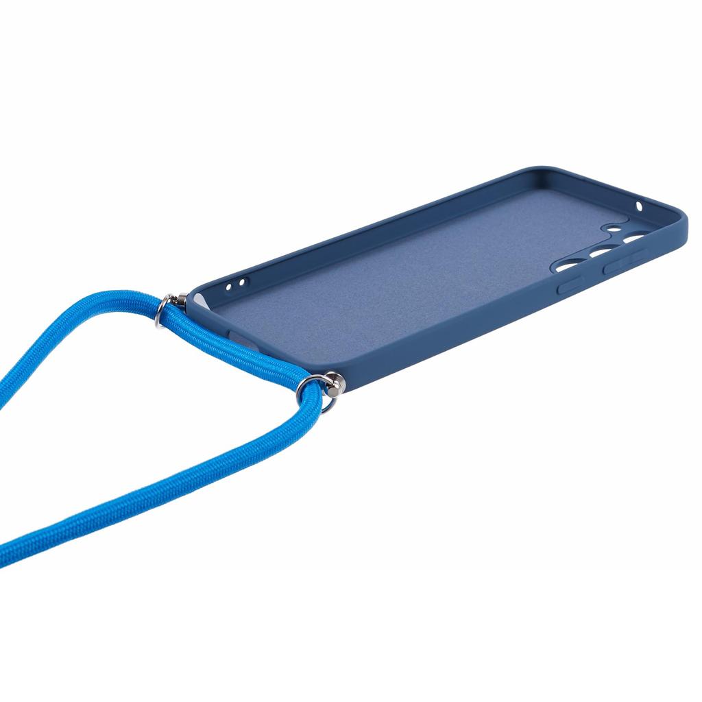 For Samsung Galaxy S23+ Case TPU Rubberized Phone Cover with Long Lanyard