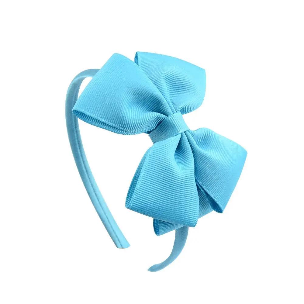 4'' Boutique Tiara Satin Kids Hair Accessories Ribbon Headbands Bow Hairband Headwear Hair Hoop