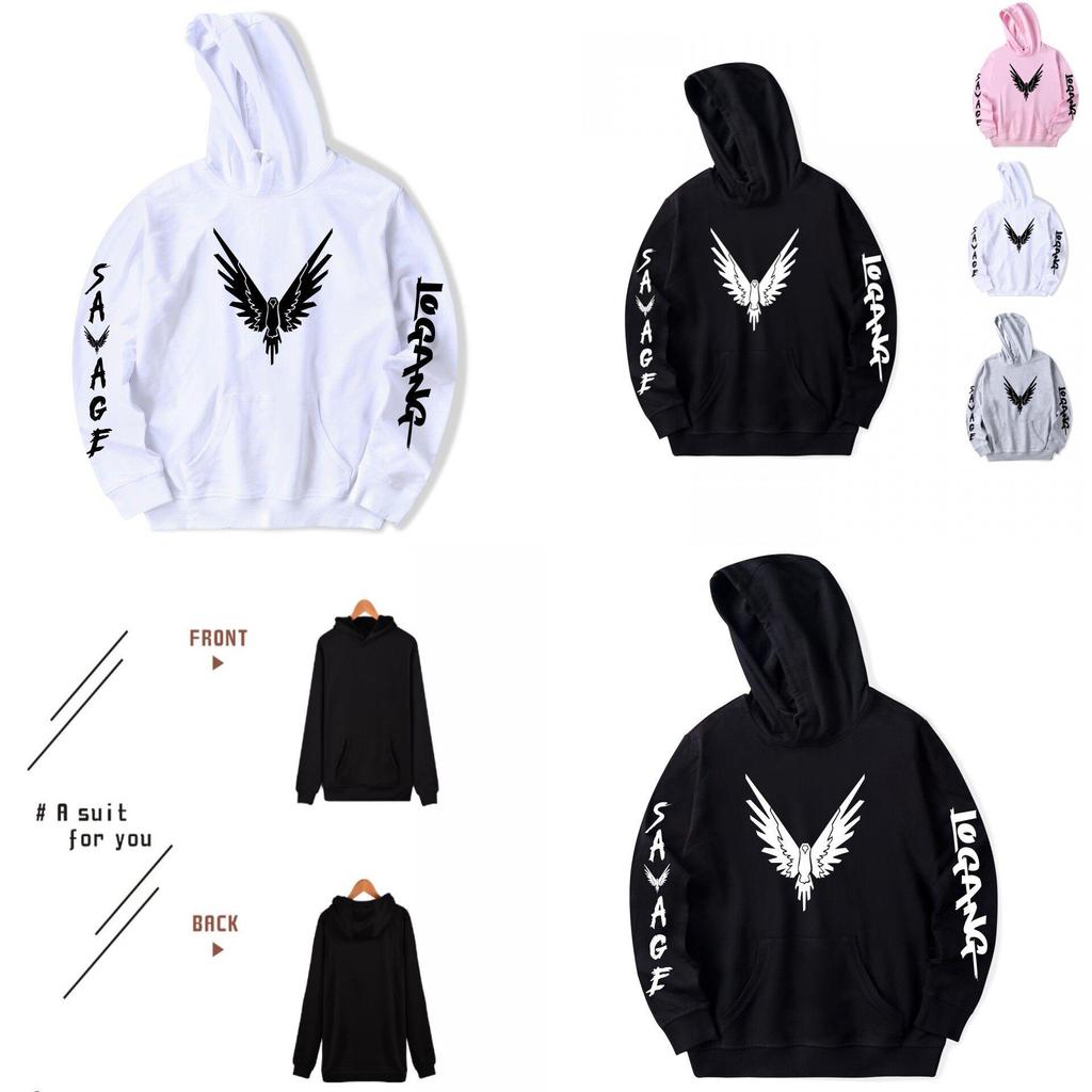 Maverick Logan Paul Herren- und Damen-Kapuzenpullover mit Vogelprint und bequemer Passform