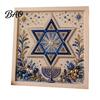 Plastic Art Material DIY Hanukkah Pearl Kit, 3D Mosaic Bead Craft Set, Creative Home Decor Making Kit Ritual Activity for Traditional Holiday