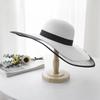 Summer Elegant and Fashionable Women's Mesh Wide Edge Straw Hat Sunscreen and Sunshade Hat Soft Foldable Beach Hat
