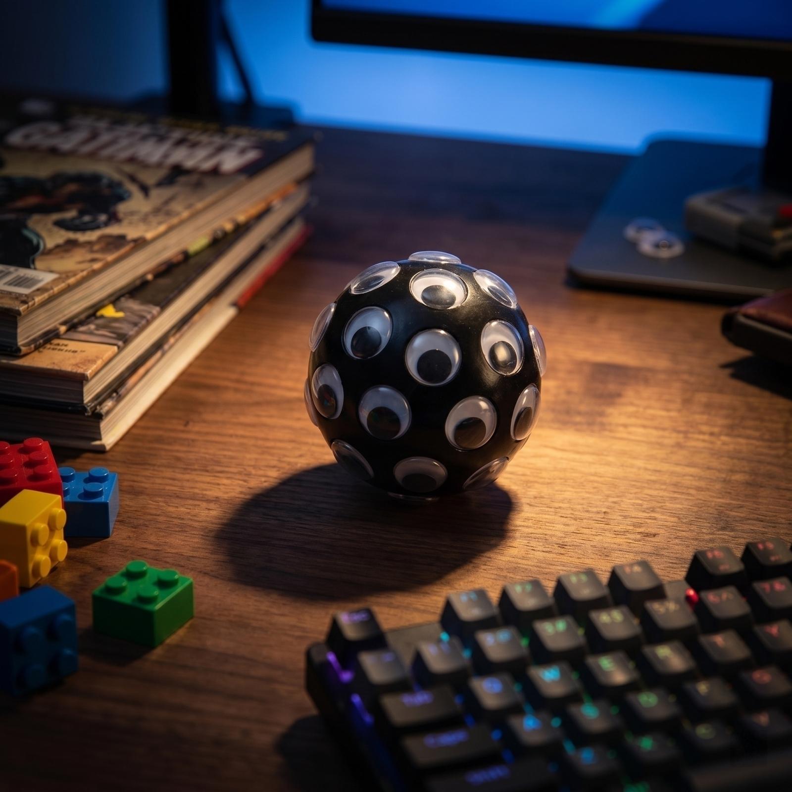 

Interactive Eye Ball Toy Sphere with Multiple Movable Eyes Sensory Stress Relief Fidget Ball for Adults and Children Durable Plastic Material One Size