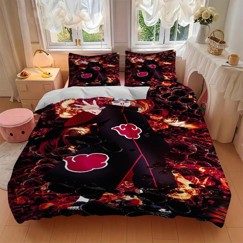 Flame Shadow Warrior Print 3Pcs Bedding Setduvet Cover With 2 Bedropillowcase Home Birthday Gift
