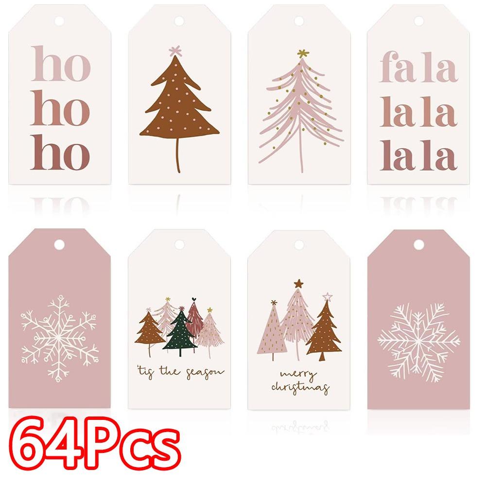 New Christmas Pattern Christmas Gift Tags Hanging Rectangle Shape Gift Label Cards Christmas Message Cards Holiday Crafts