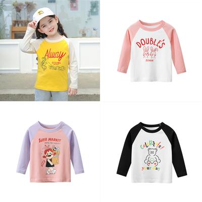 Marca T-shirt da ragazza Cartone animato Maglia intima Bambino Manica lunga Top estivo per bambini