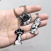 Acrylic Halloween Keychain Mushroom Girl Key Ring Crossbody Bag Pendant Keychain