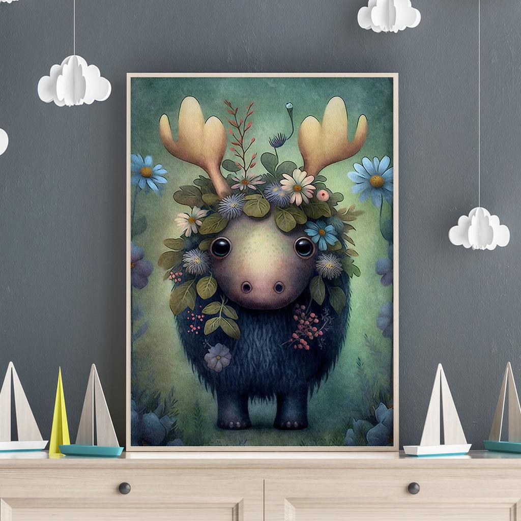 Poster for a Child Children's Pictures Moose