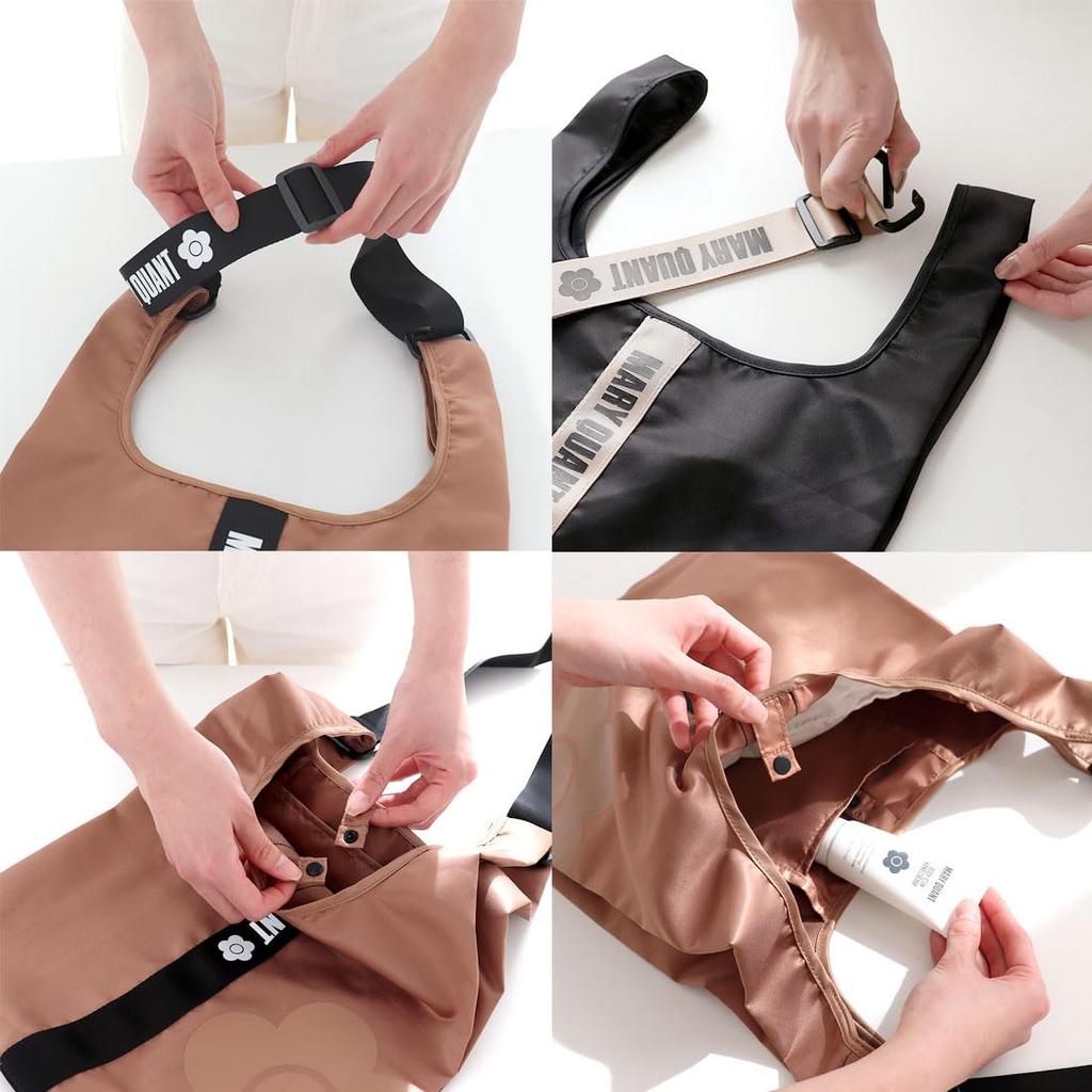 MARY QUANT 3WAY Eco Bag Compact Shoulder Bag My Bag (Black/With Strap) Women's (With Case) 000783-0001-02