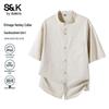 Baleno S&K Series Men's Henry Collar Short Sleeve Shirt