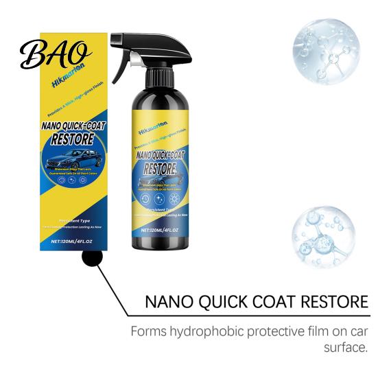 Car Surface Protectant Nano Ceramic Coating Spray for Cars, 120ml Paint Shine Restorer Hydrophobic Wax with Protection, Easy DIY Gloss Enhancer