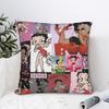BBetty Boops Collage Square Pillow Cases Cushion Cover Vintage Zippered Decor Pillowcase for Seat Cm