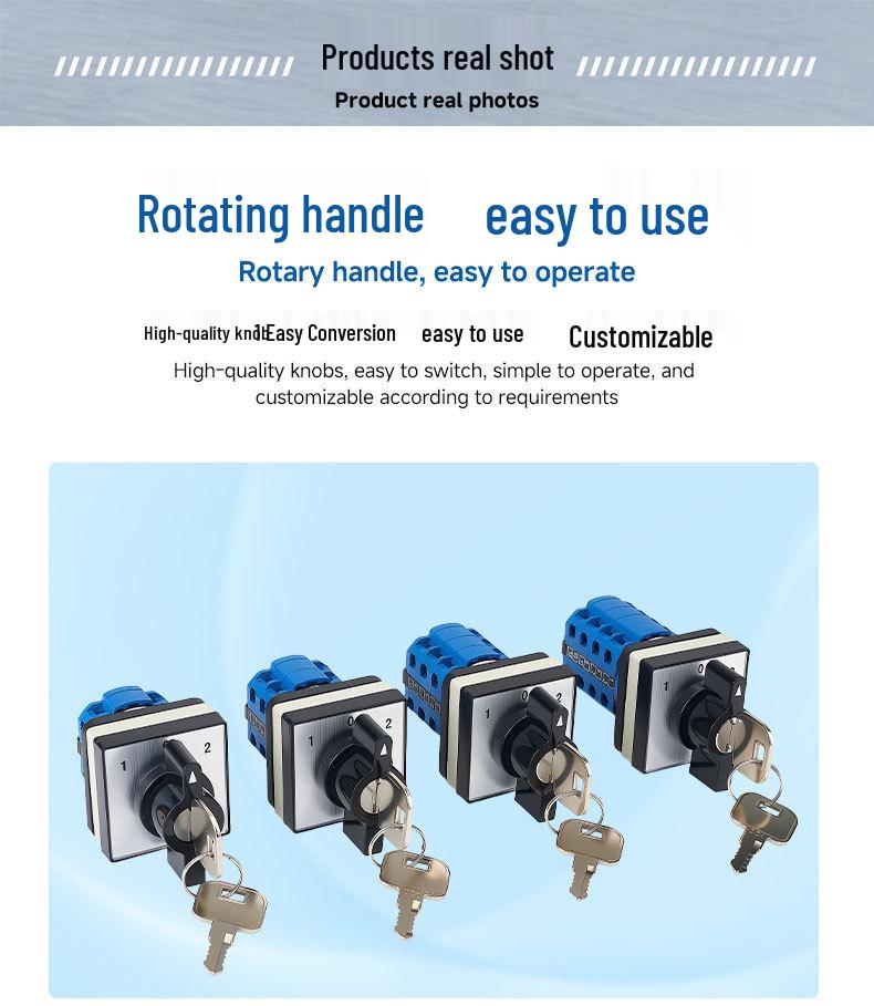 Zhuochao SZW26-20/D303.3Y-D11 Lockable 4-Hole Universal Changeover Switch