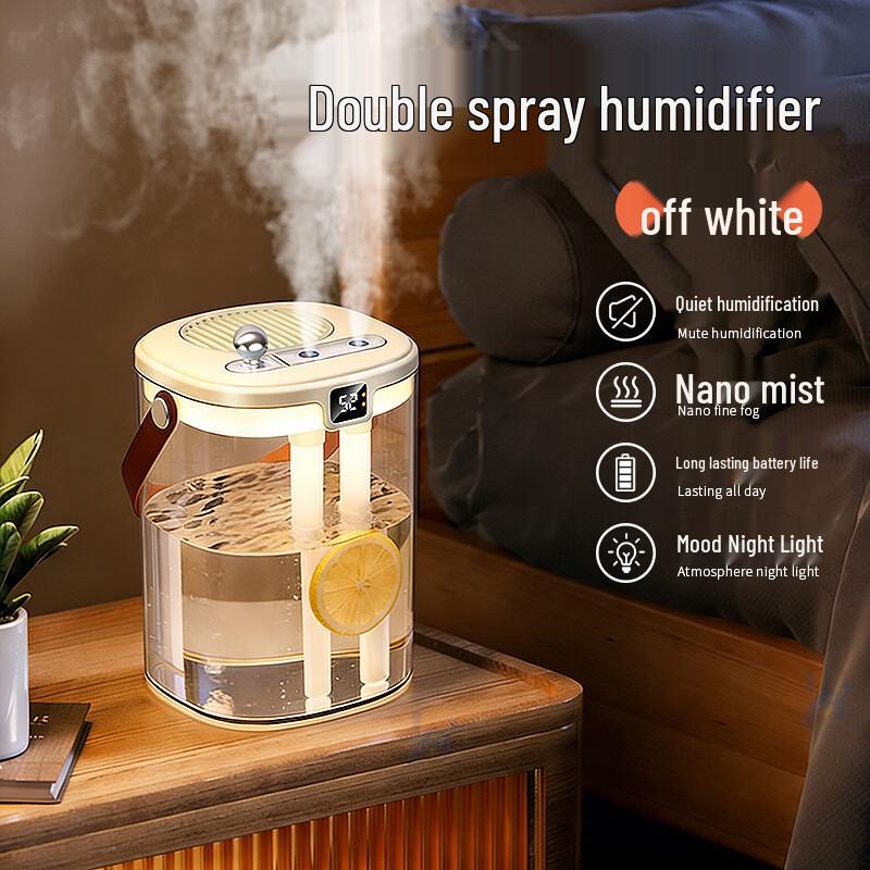 ZISIZ Dual Nozzle Quiet Portable Home Humidifier