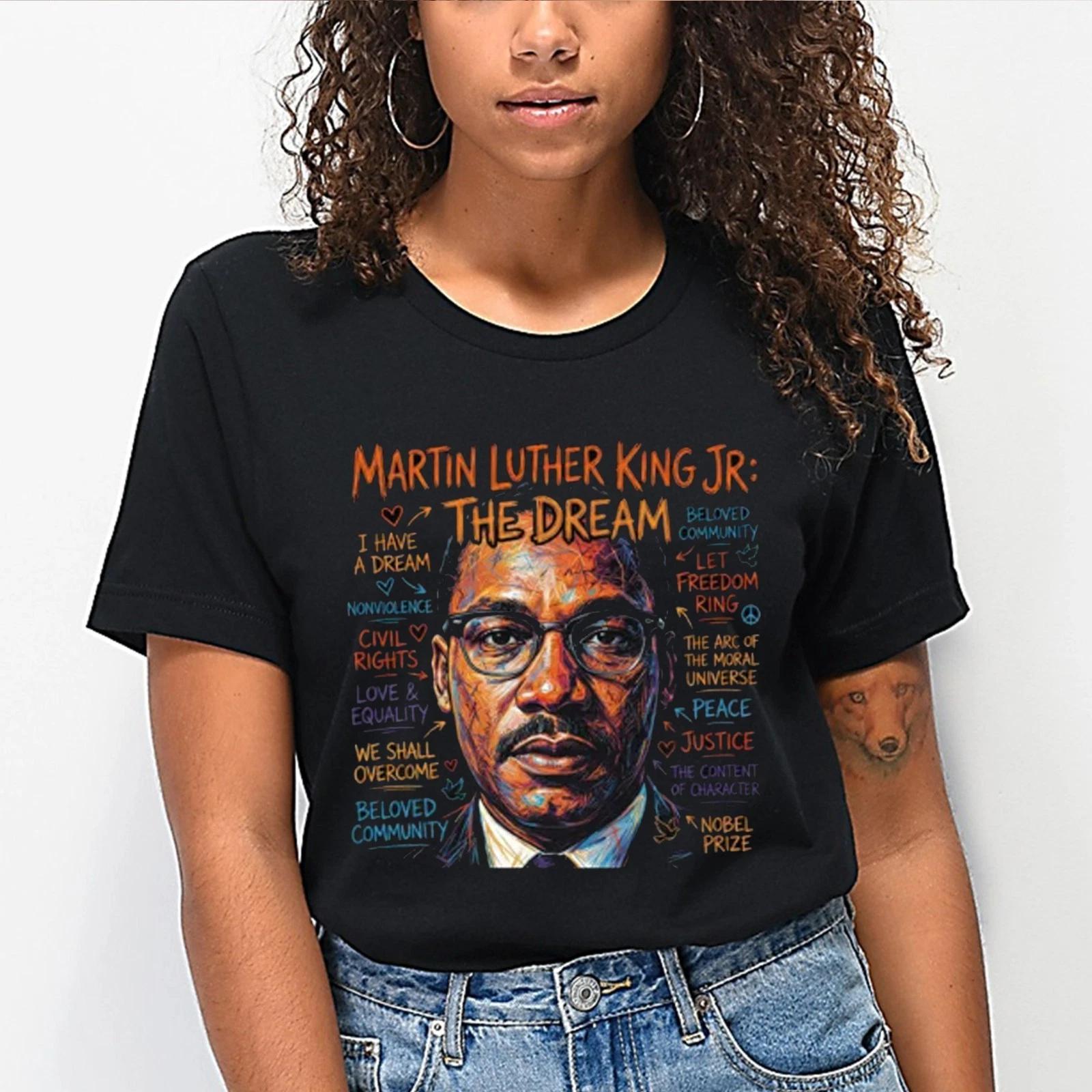 Martin Luther King Jr. Quotes Graphic Tee, Retro MLK I Have A Dream Shirts M