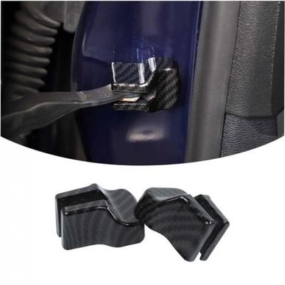 2x For Ford Mustang 15+ Door Stopper Buckle Bezel Cover Accessories Carbon Fiber