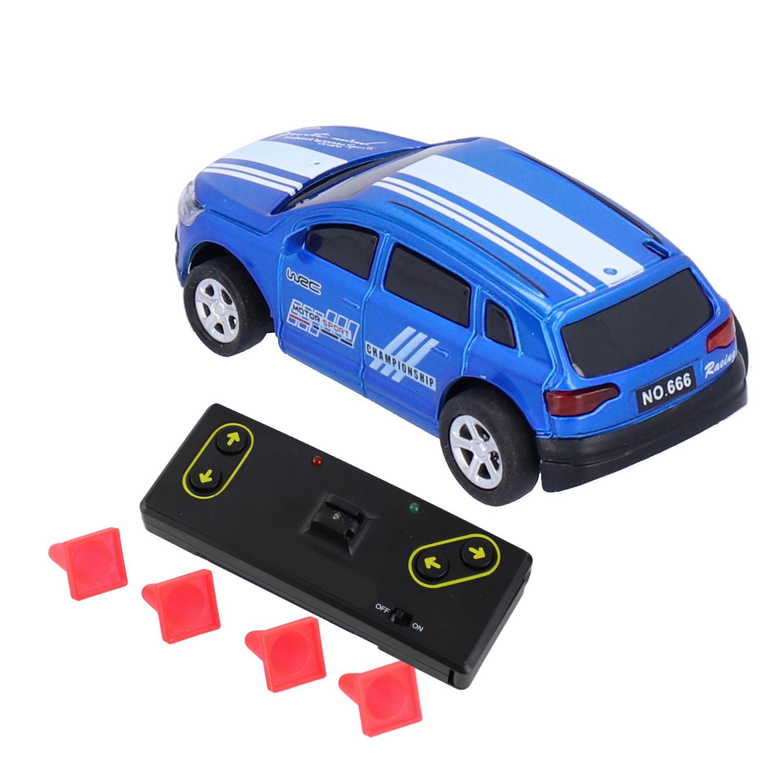 Portable Mini Remote Control Car Rechargeable 2.4G Electric Racing Car Model Toy Blue