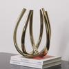 Elegant Metal Vase for Flower Arrangements - Luxury Decor for Living & Dining Rooms