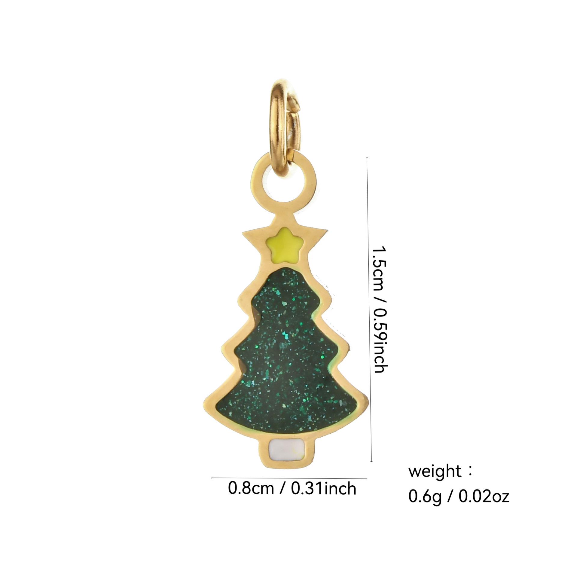 

Рождественский брелок из нержавеющей стали с подвесками в виде Санты, снеговика, колокольчика и лося