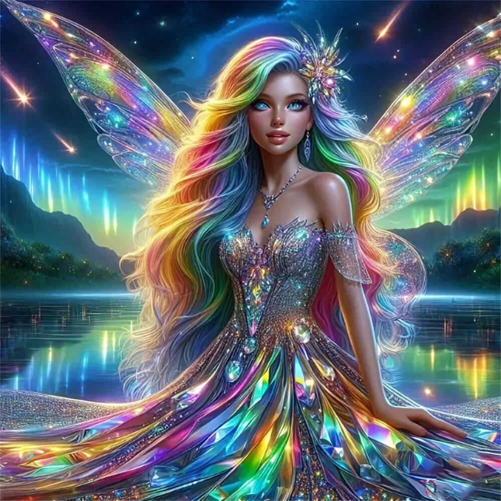 

Набор для алмазной вышивки Портрет женщины-духа Полная круглая алмазная мозаика Украшение для дома Современный Round 30x30cm