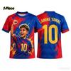 2 Piece Set Yamal #10 Personality Striped Football Jersey T-Shirt Family Matching Set Breathable Special Kit for Adults Children