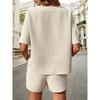 Women S Short Sleeve Two Piece Set Fashion Casual Tops Shorts