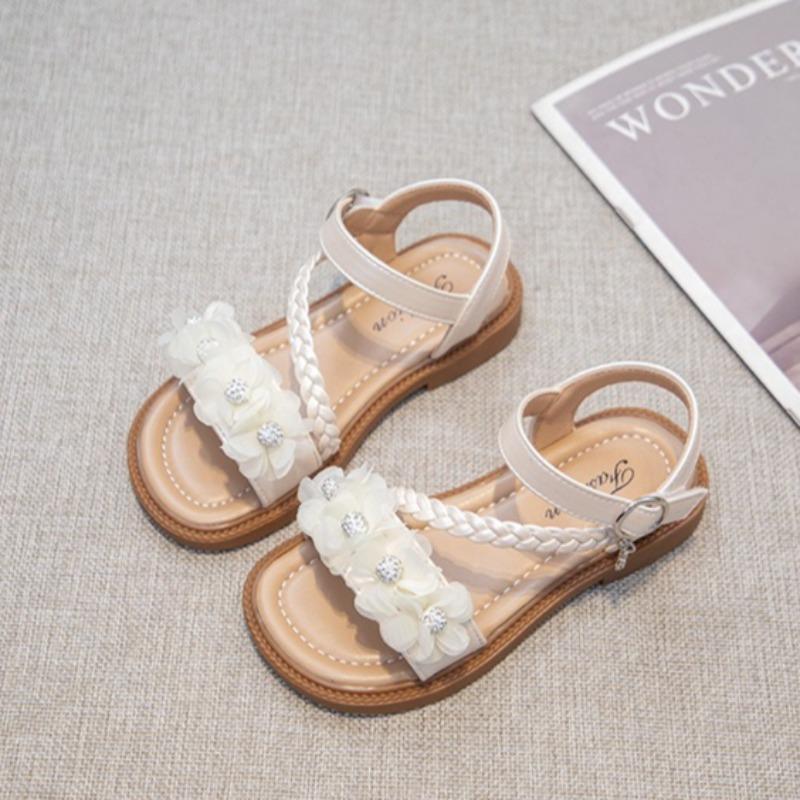

Summer Toddler Girls Princess Sandals Soft Sole Baby First Walker Beach Shoes 23 белый