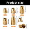 5Pcs 1/2inch Brass Pipe Fittings Female And Male Thread Extension Joint Water Pipe Adapter Fittings for Copper Pipe