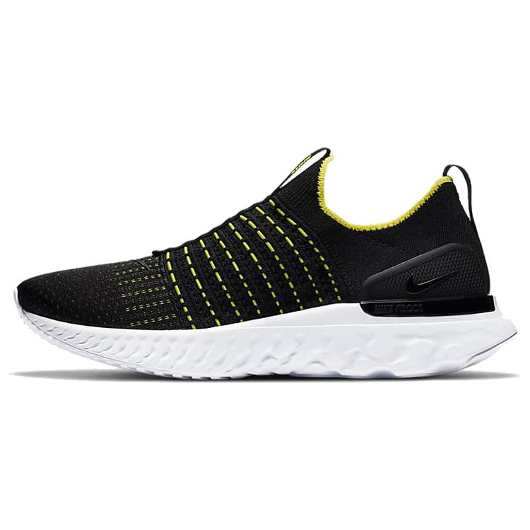 

new Nike React Phantom Run Flyknit 2 Black Sonic Yellow 40
