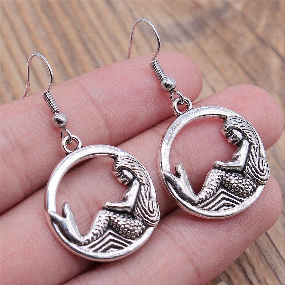 Bold Hot-Selling Marine Life Mermaid Drop Earrings Elegant Valentine's Gift for Formal Occasions