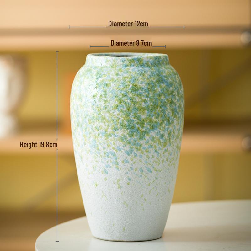 Nordic Ceramic Vase for Living Room Flower Arrangement - Light Luxury Home Decoration and Hydroponic Flower Container.