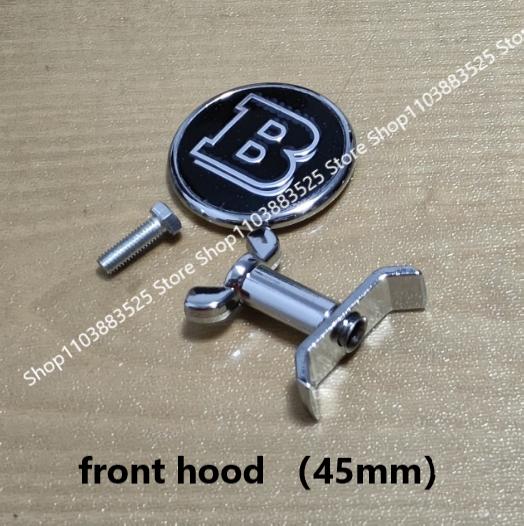45/60mm Car Modified Badge Front Bonnet Hood Emblem Rear Trunk B Logo Badge for BRABUS W203 W204 W205 W254 W210 W211 W220 C E S