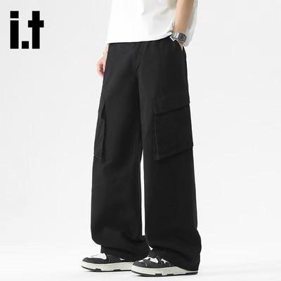 Pantalon cargo ample en coton style rétro américain pour homme Izzue