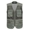 Herren Sommer Multi-Pocket Atmungsaktive Schnelltrocknende Weste für Männer mittleren Alters und ältere Männer V-Ausschnitt Outdoor Freizeit Fotografie Weste