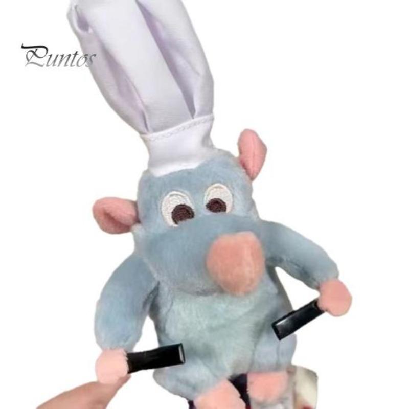Cooking Mouse King Headband with  Clips Lightweight Plush Mouse Hair Band Anti-slip Stuffed Animal Hair Loop Women Girls Hair Accessories Headwear
