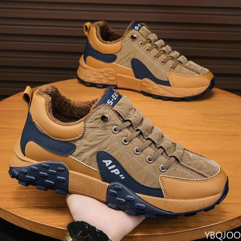 Men's shoes winter with cotton insulation new versatile thick soled sports board shoes men's casual comfortable trendy shoes