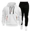 Men's 2-Piece Hoodie Set Zip-Up Sweatshirt & Jogger Pants Casual Tracksuit with Drawstring