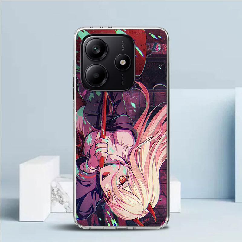C-Chainsaw Mans Power Phone Case For Xiaomi Redmi Note 15 14 14S 13 12S 12 Pro Plus 11S 11 11T 11E 10S 10 + Soft TPU Back Cover
