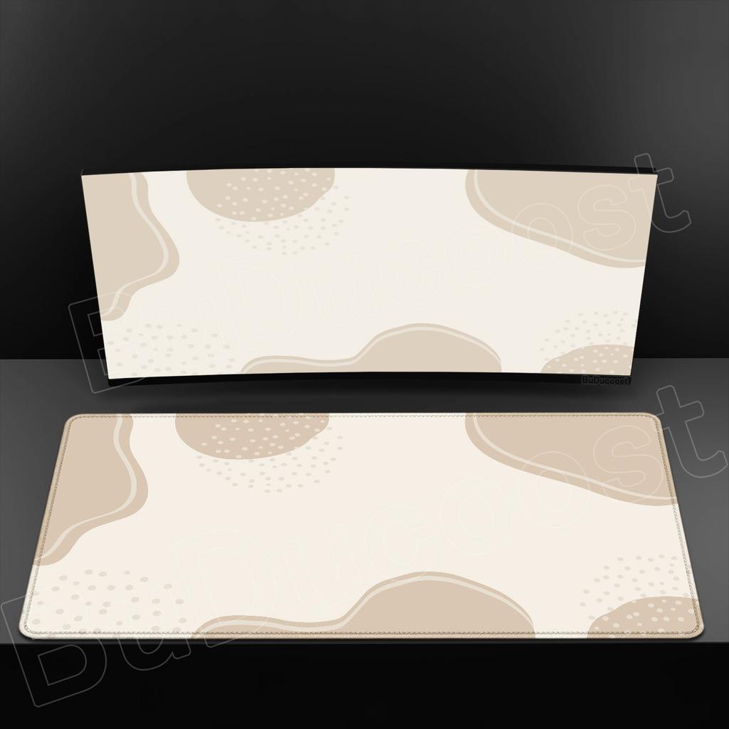 HD Printing Minimalist Desk Mat Abstract Art Design MousePad Non-Slip Rubber Base Mouse Mats for Office Laptop Modern Boho Leave