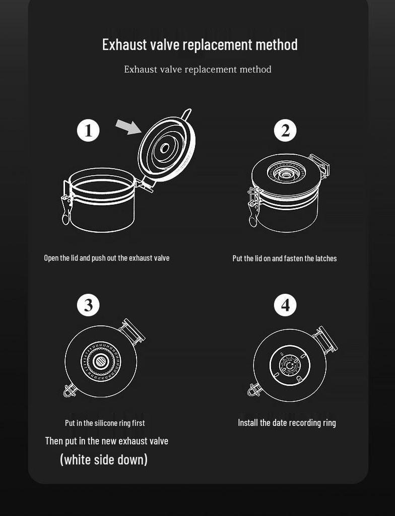 304 Stainless Steel Airtight Pet Food Canister with Exhaust Valve and Breathable Seal, 2.8L