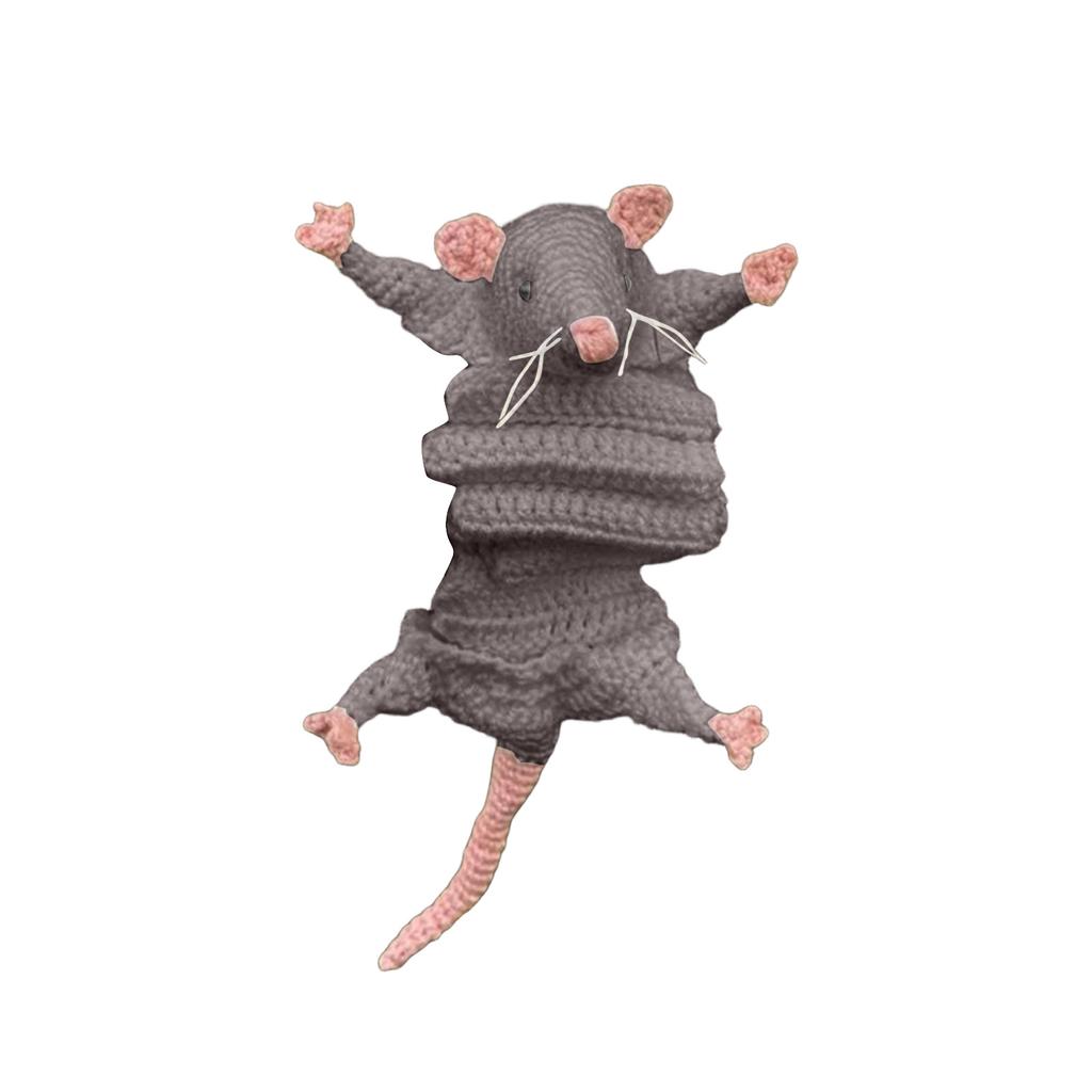 Handmade Crochet Rat Scarf – Funny Cozy Animal Scarf, Whimsical Warm Neck Wrap, Meaningful Gift For Wint