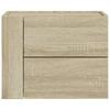 Wall Mounted Nightstand Sonoma Oak 45 X 30 X 35 Cm