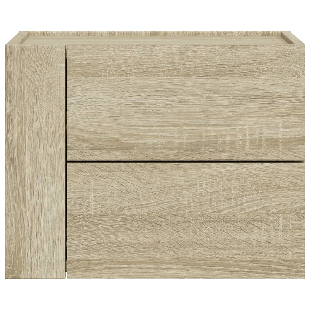 Wall Mounted Nightstand Sonoma Oak 45 X 30 X 35 Cm