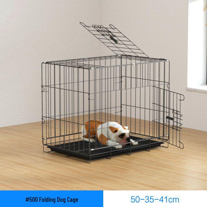 Reinforced Three-Layer Indoor Pet Cage with Toilet for Small Dogs