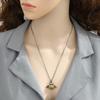 Black Silver Gothic Clavicle Chain Zinc Zinc Alloy Halloween Heart Choker Bat Wings Pendant Necklace  Casual