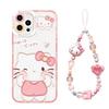 Cartoon Hello Kitty Bracelet Chain Casing For Iphone 17 16 Pro Max 17 Air 15 14 12 13 11 Pro Max X13 Mini 16e 15 Plus Clear Case