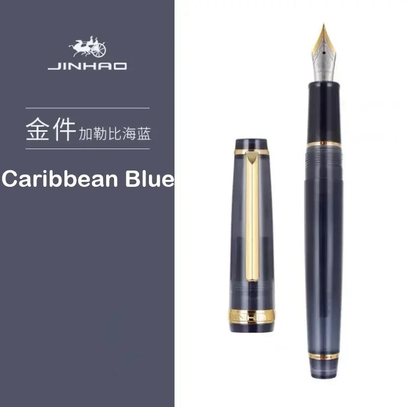 JINHAO 82 Fountain Pen Transparency Pen Spin Golden EF F M Nib Business Office School Supplies Ink Pens Stationery